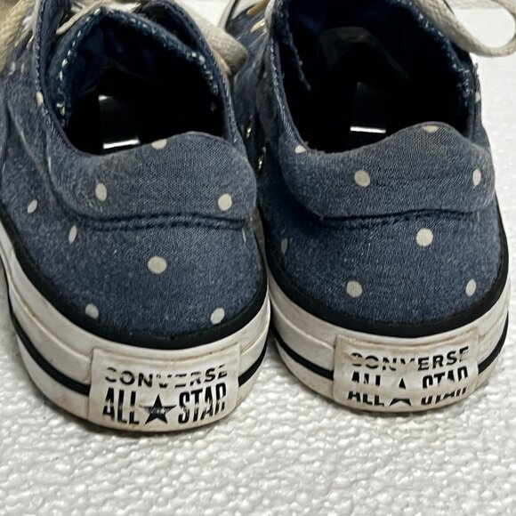 Converse Chuck Taylor Women Sz 9/ Men Sz 7 Blue‎ White Polk Dots All Star S02 - Picture 4 of 6